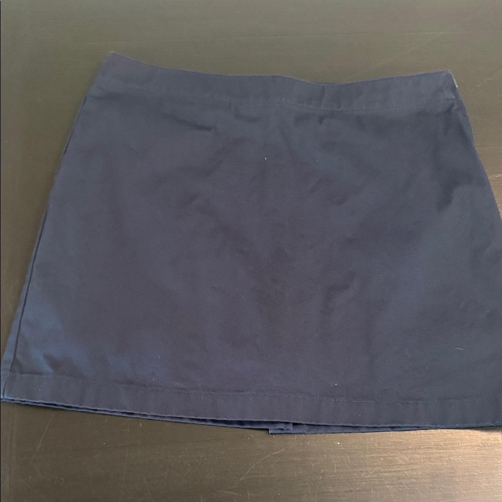 Lands' End Womens Navy Blue Mini Skort Skirt with Built-in Shorts Size 9